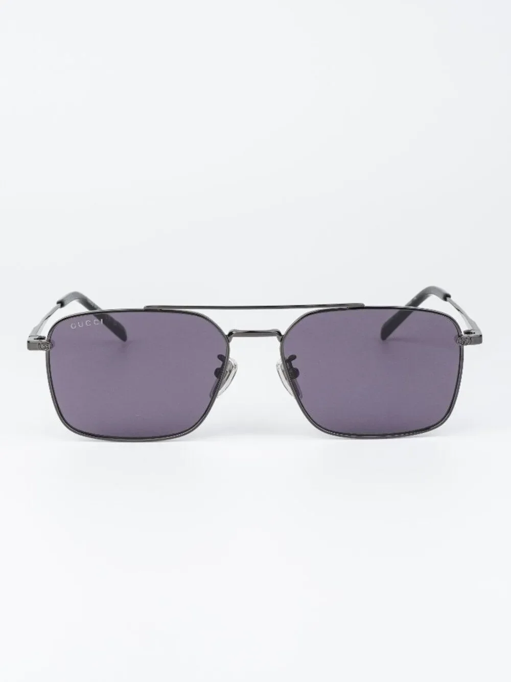 Gucci Men Sunglasses Ruthenium Violet Rectangular GG1957SA 003 NEW AUTHENTIC